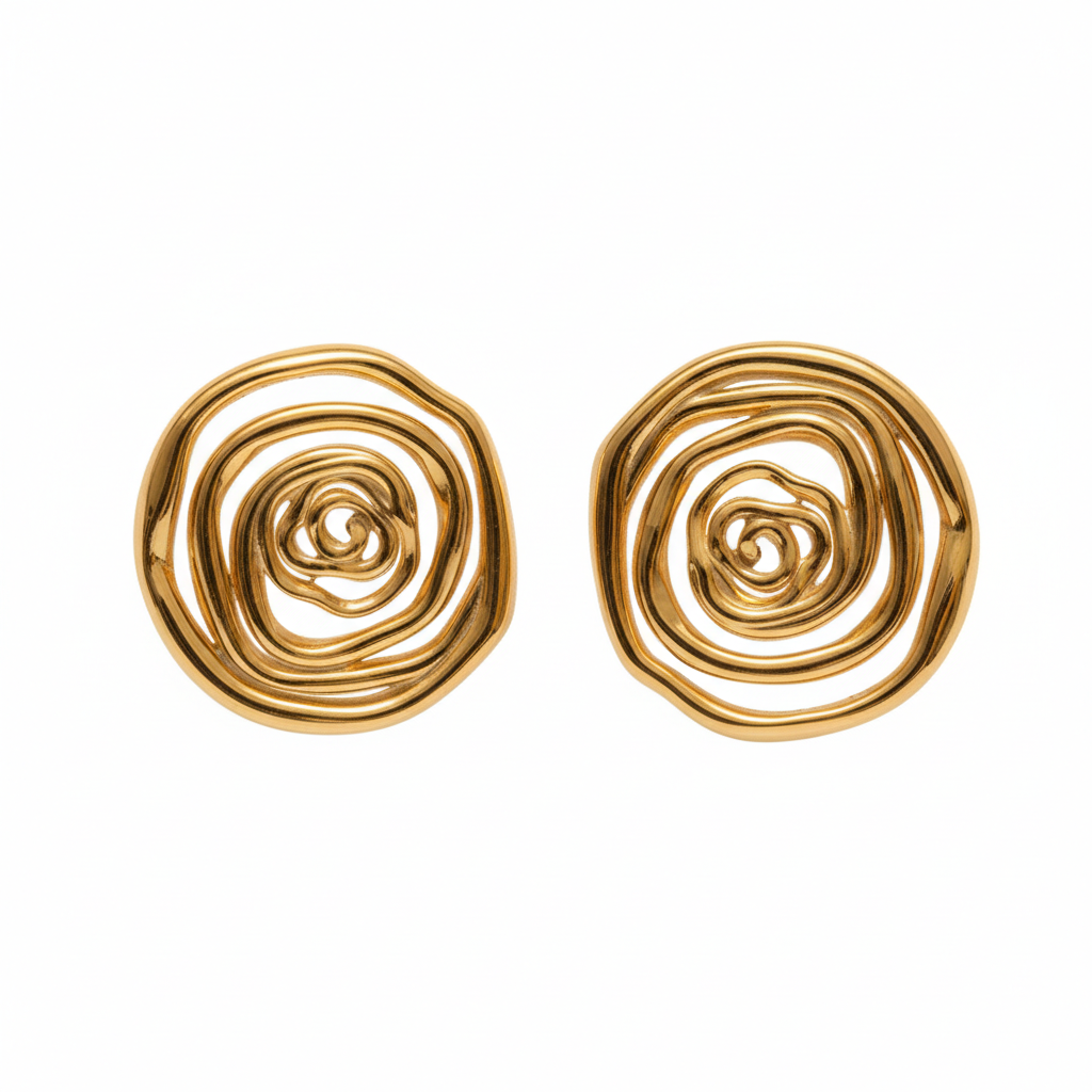 Korean Loop Gold Plated Earrings