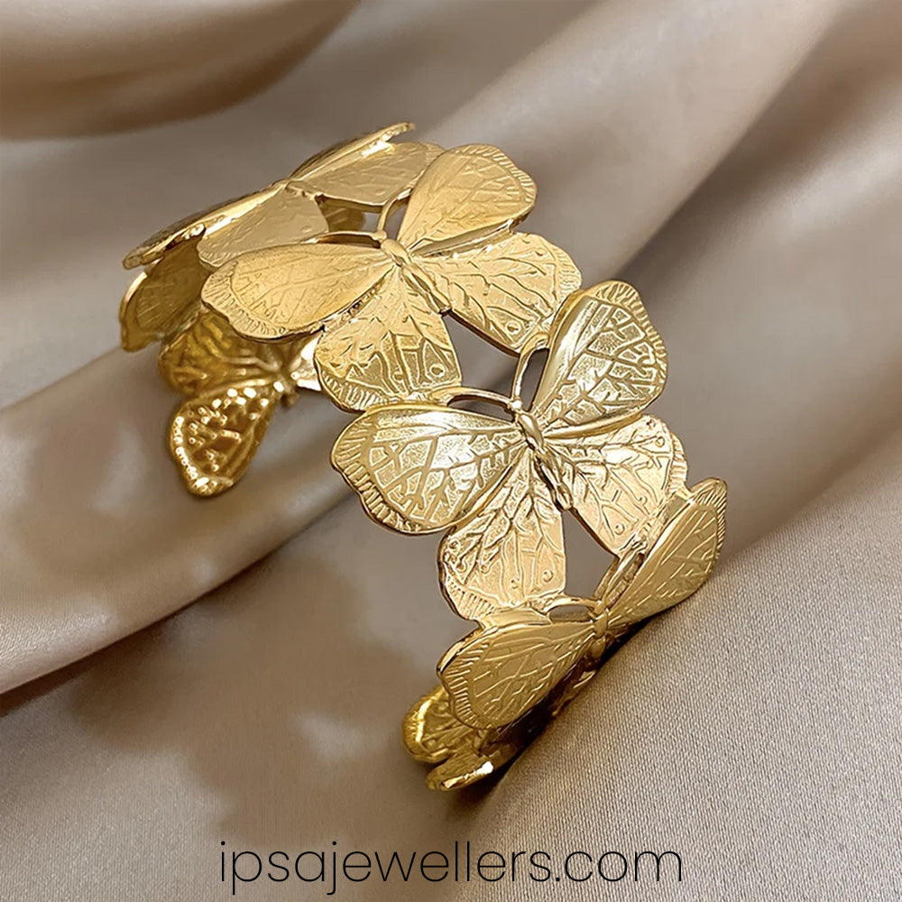 Butterfly statement cuff Broad Bracelet