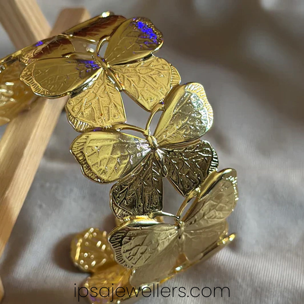 Butterfly statement cuff Broad Bracelet