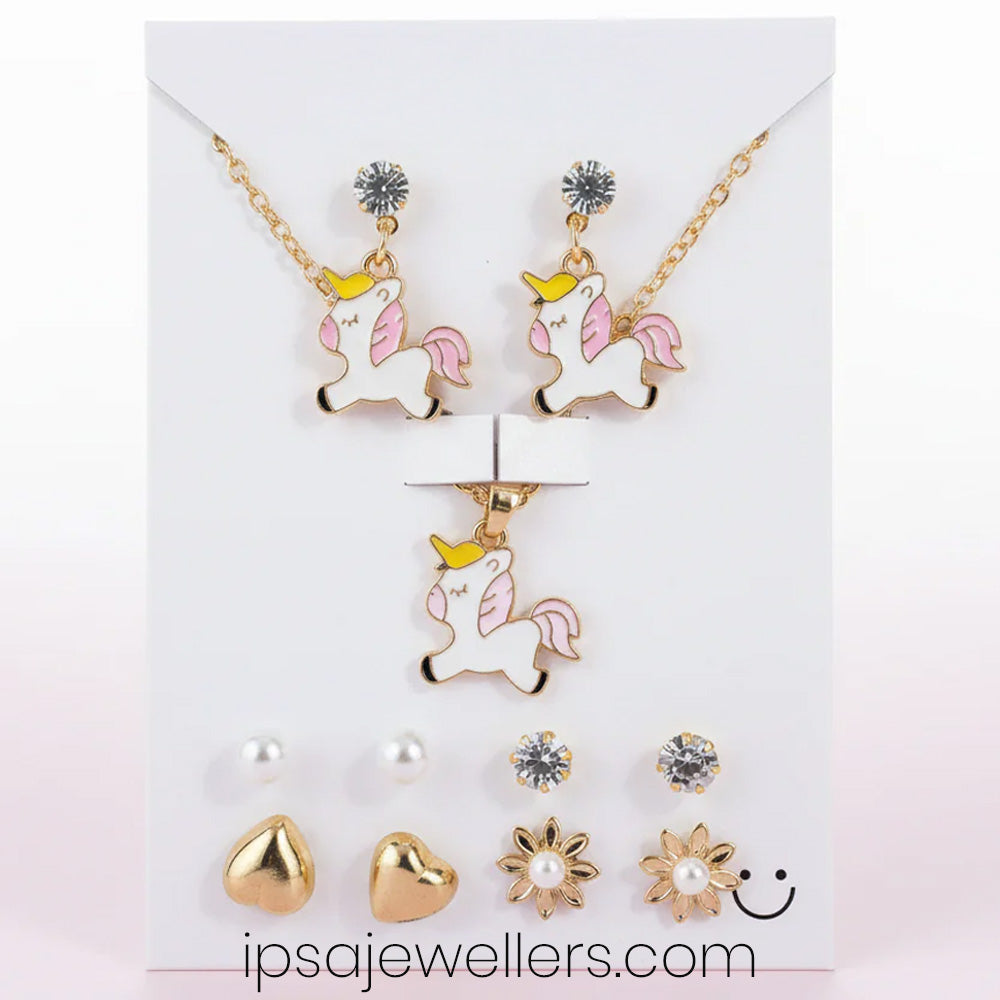 Gold Plated Necklace & Earrings combo Set