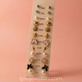 12-Pair For Year Anti Tarnish Earring Combo