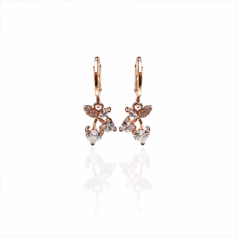 Crystal Cherry Drop Earrings