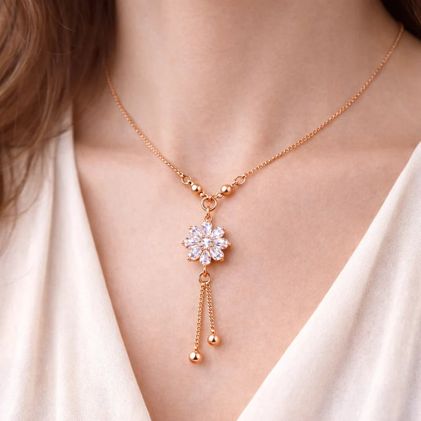 Crystal Flower Necklace