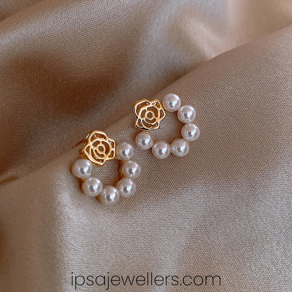 Pearl Flower Earrings