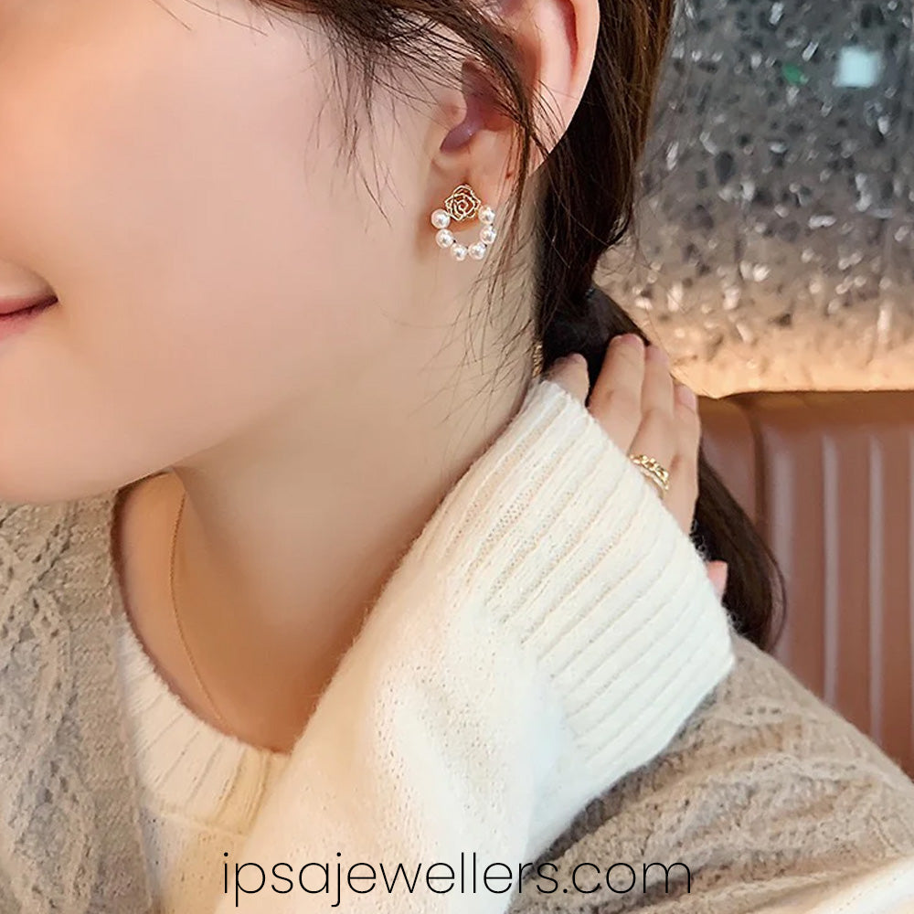 Pearl Flower Earrings