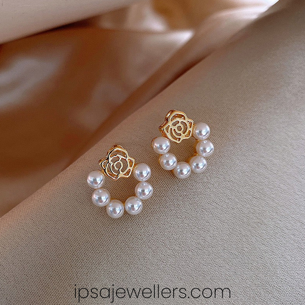 Pearl Flower Earrings