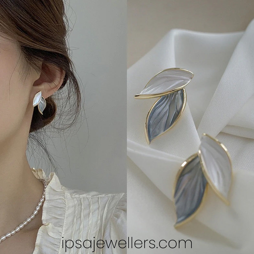 Korean Leaf Drop Earrings