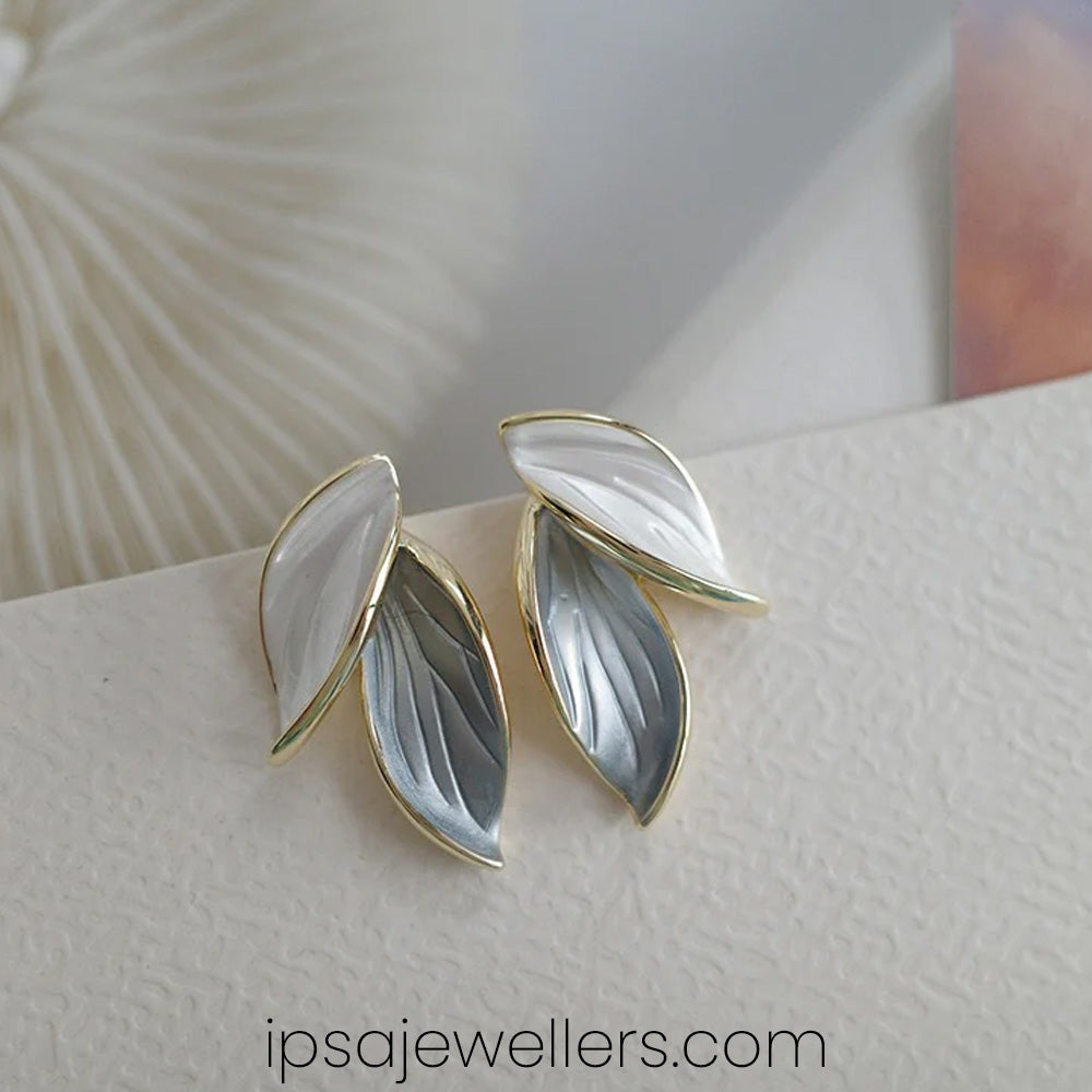 Korean Leaf Drop Earrings