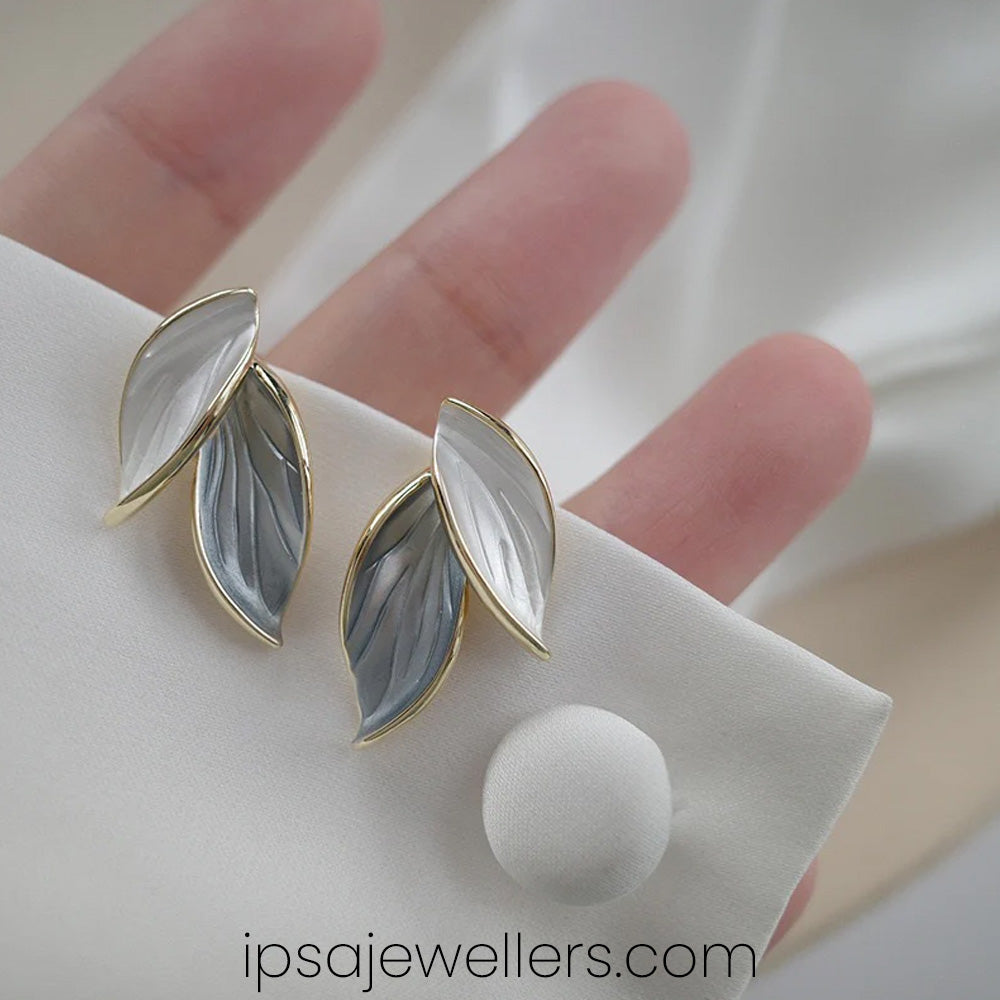 Korean Leaf Drop Earrings