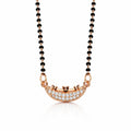 Rose Gold Plated Curved Pendant Mangalsutra - Anti tarnish