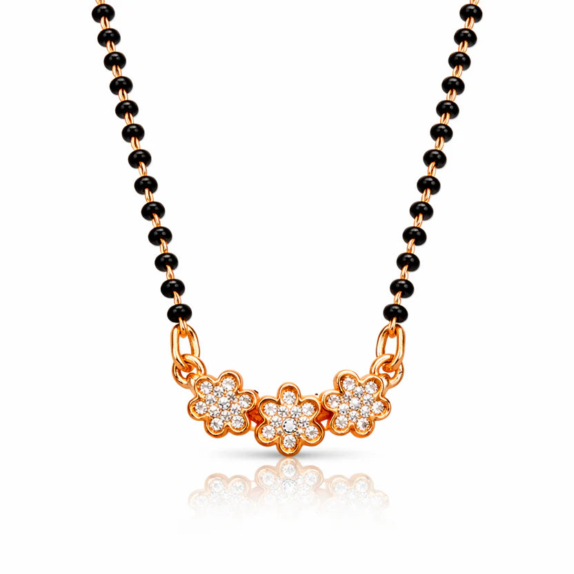 Floral Pendant Mangalsutra - Anti Tarnish