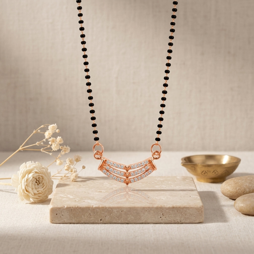 Royal Chevron Mangalsutra - Anti Tarnish