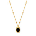 Black Pendent Chain Necklace - Anti Tarnish